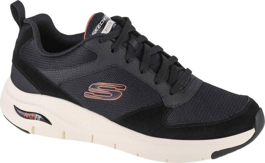 Skechers Arch Fit Servitica 232101-BLK Mannen Zwart Sneakers