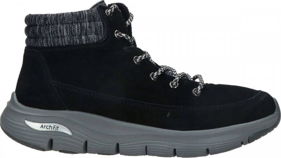 Skechers Glacial Ultra Woodlands zwart grijs winterlaarzen dames (16677 BKGY)