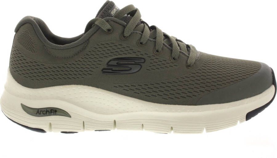 Skechers Groene Textiel Wasbare Sneaker met Arch Fit en AirCooled Memory Foam Groen Heren