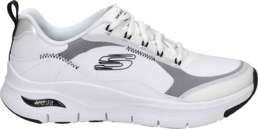 Skechers Arch Fit dames sneaker Wit zwart