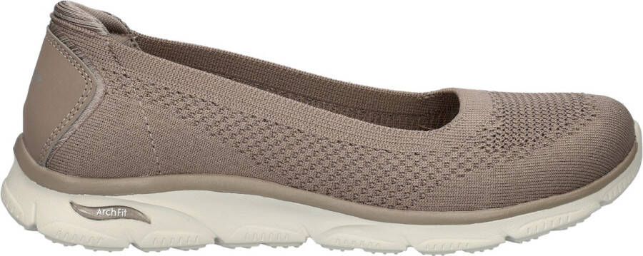 Skechers Arch Fit Sunny dames ballerina Donker Taupe