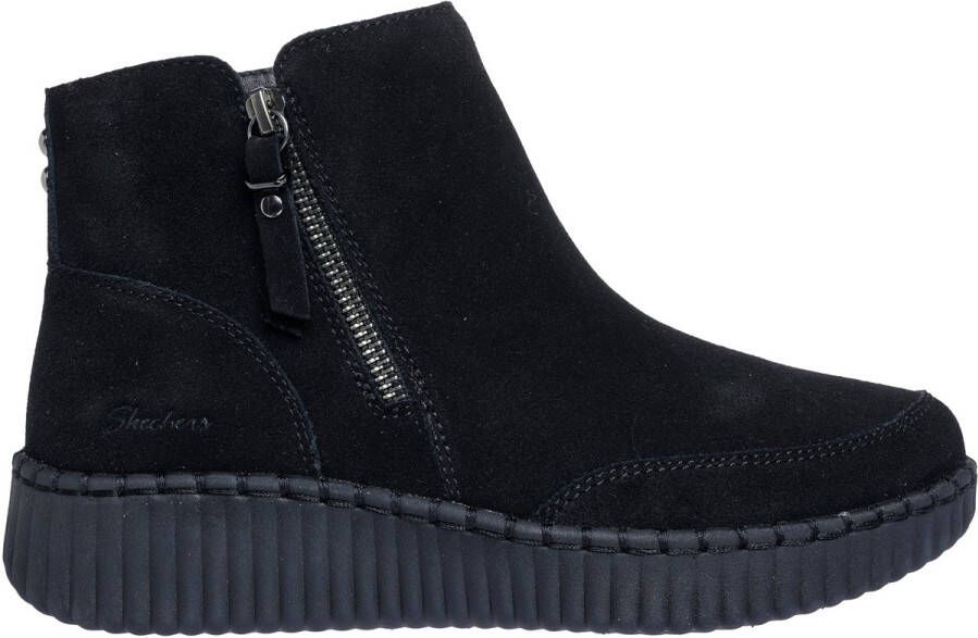 Skechers -art. 169086 BBK-Wilshire Blvd Weekend Crush-suede-zwart-dames-2 ritsen