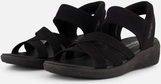 Skechers Arya Slip-ins Sandalen zwart Textiel Dames