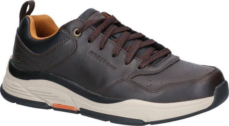 Skechers Benago Treno Bruine Veterschoenen Heren