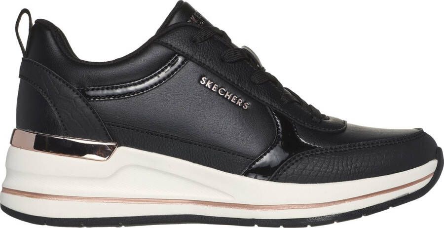 Skechers Billion 2 Fine Shine Dames Sneakers Zwart