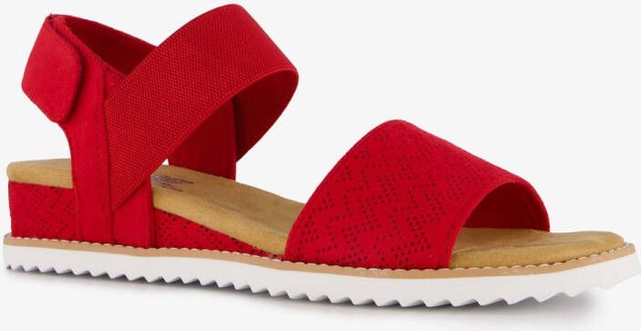 Skechers Bobs Desert Kiss dames sandalen rood Extra comfort Memory Foam