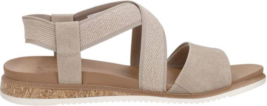 Skechers Bobs Desert Kiss Low Sandalen Plat Beige
