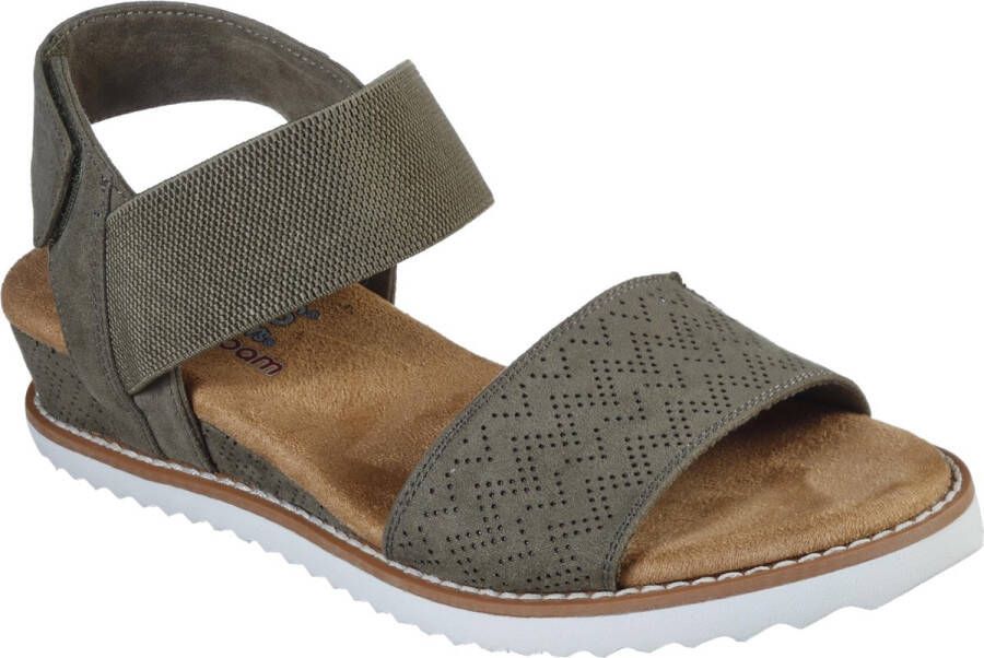 Skechers -- Bobs Desert Kiss dames sandaal Kaki - Schoenen.nl
