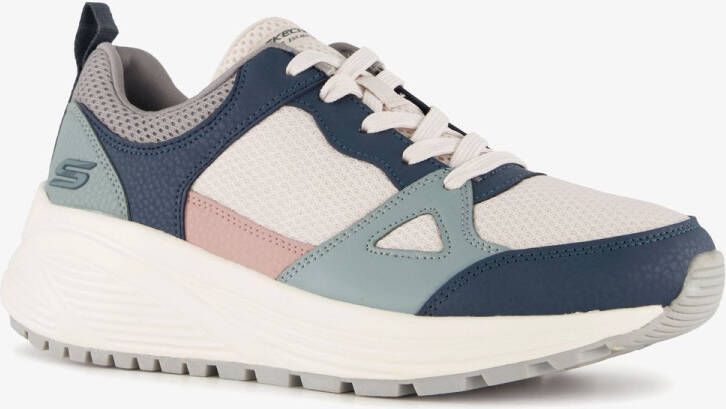 Skechers Bobs Sparrow 2.0 dames sneakers wit blauw Extra comfort Memory Foam