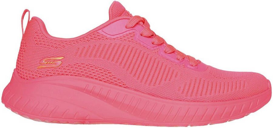 Skechers Sneakers BOBS SQUAD CHAOS-COOL RYTHMS brei sneakers veterschoen in vegan uitvoering