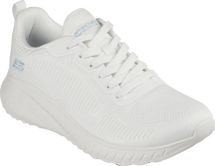 Skechers Bobs Squad Chaos Sneakers White Engineered Knit Dames