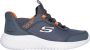 Skechers Bounder Brisk-Burst Kinder Sneakers Grijs - Thumbnail 1