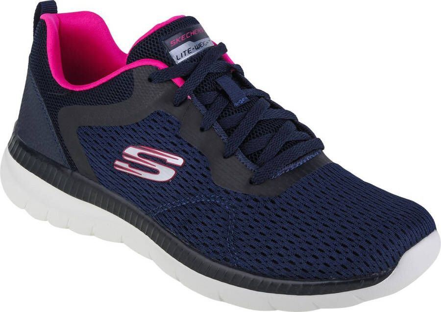 Skechers Bountiful-Quick Path 12607-NVHP Vrouwen Marineblauw Sneakers Sportschoenen