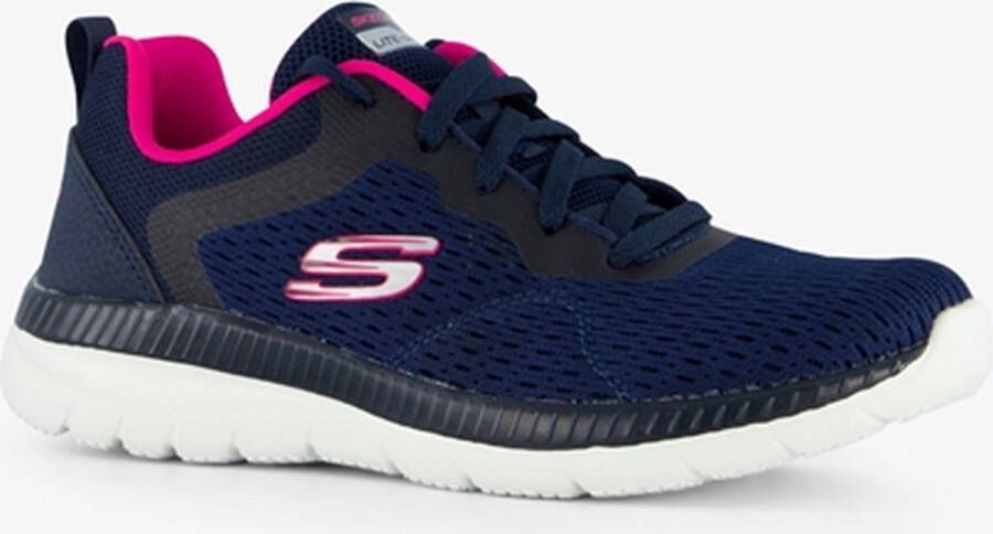 Skechers Bountiful-Quick Path 12607-NVHP Vrouwen Marineblauw Sneakers Sportschoenen