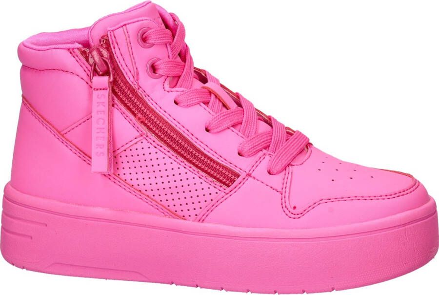 Skechers Court High sneakers roze Meisjes Imitatieleer Effen 36