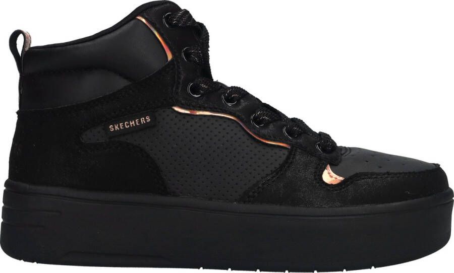 Skechers Court High sneakers zwart Meisjes Imitatieleer 34 - Foto 2