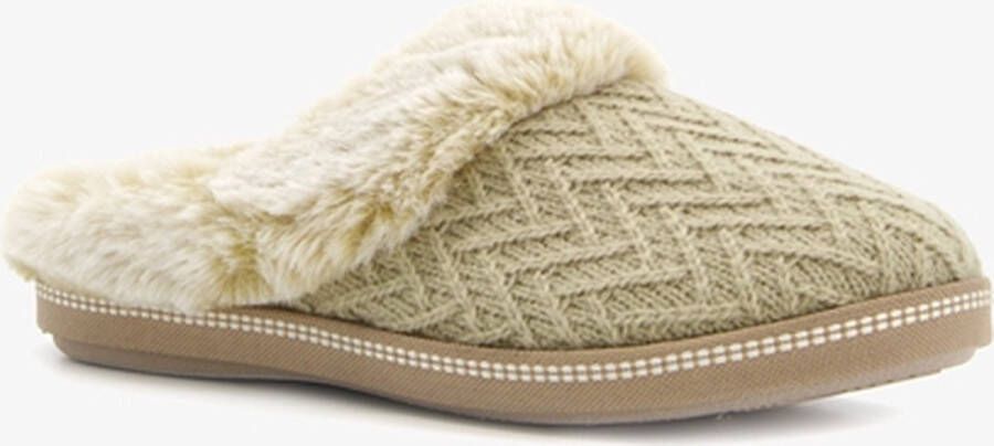 Skechers Cozy Campfire dames pantoffels Beige Extra comfort Memory Foa