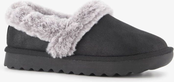 Skechers Cozy Up gevoerde dames pantoffels zwart Extra comfort Memory Foam