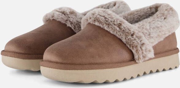 Skechers Cozy up pantoffels taupe Dames