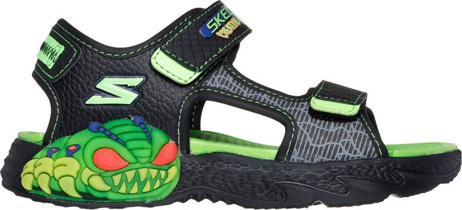 Skechers Creature-Splash Jongens Sandalen Zwart Lime