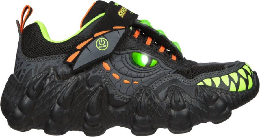 Skechers Creature-Splash Jongens Sneakers Zwart;Lime