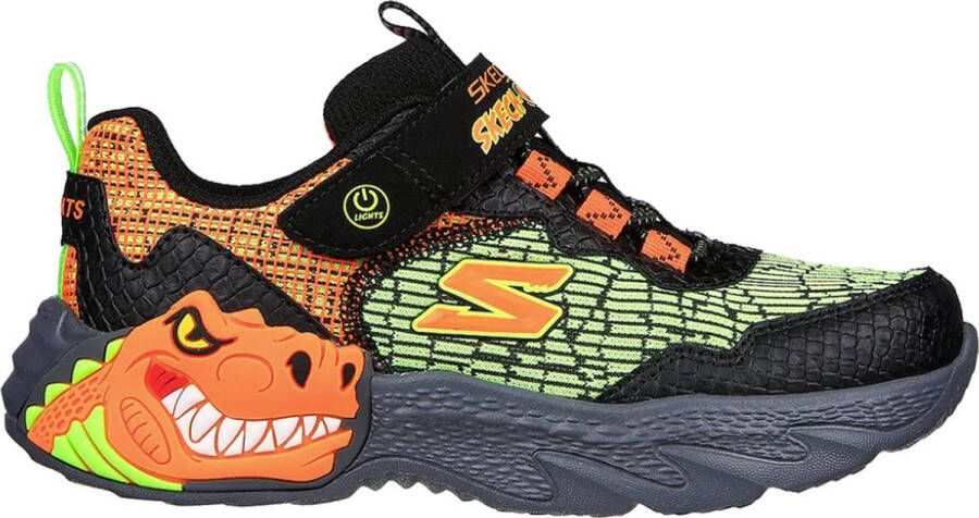 Skechers Creature-Splash Jongens Sneakers Zwart;Oranje