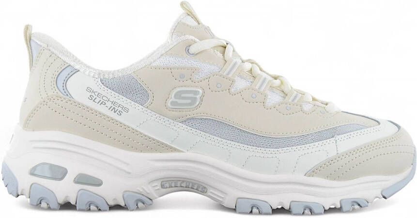 Skechers D Lites Smooth Nostalgia Dames Slip-Ins Schoenen Sneakers Beige 150537-NTGY