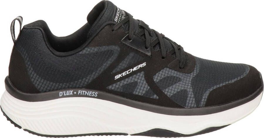 Skechers D Lux Fitness heren sneaker Zwart wit