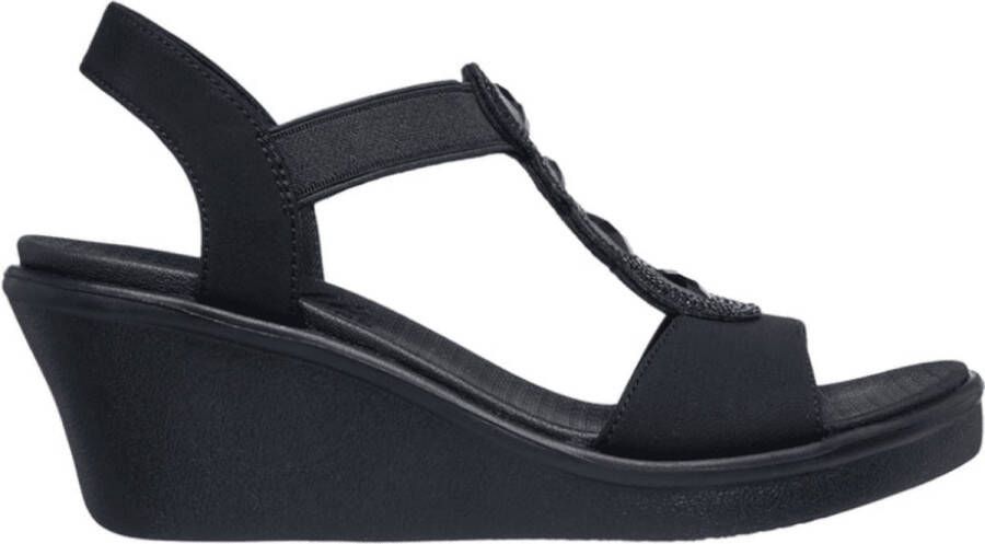 Skechers Dames Sandaal Rumble On Zwart