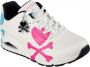 Skechers Hart & Kruisbeentjes Trendy Sneaker Multicolor Dames - Thumbnail 4
