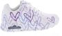 Skechers Sneakers met sleehak UNO-SPREAD THE LOVE Vrijetijdsschoen lage schoen veterschoen met coole graffiti-print - Thumbnail 8