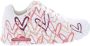 Skechers Sneakers met sleehak UNO-SPREAD THE LOVE Vrijetijdsschoen lage schoen veterschoen met coole graffiti-print - Thumbnail 1