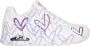 Skechers Sneakers met sleehak UNO-SPREAD THE LOVE Vrijetijdsschoen lage schoen veterschoen met coole graffiti-print - Thumbnail 7