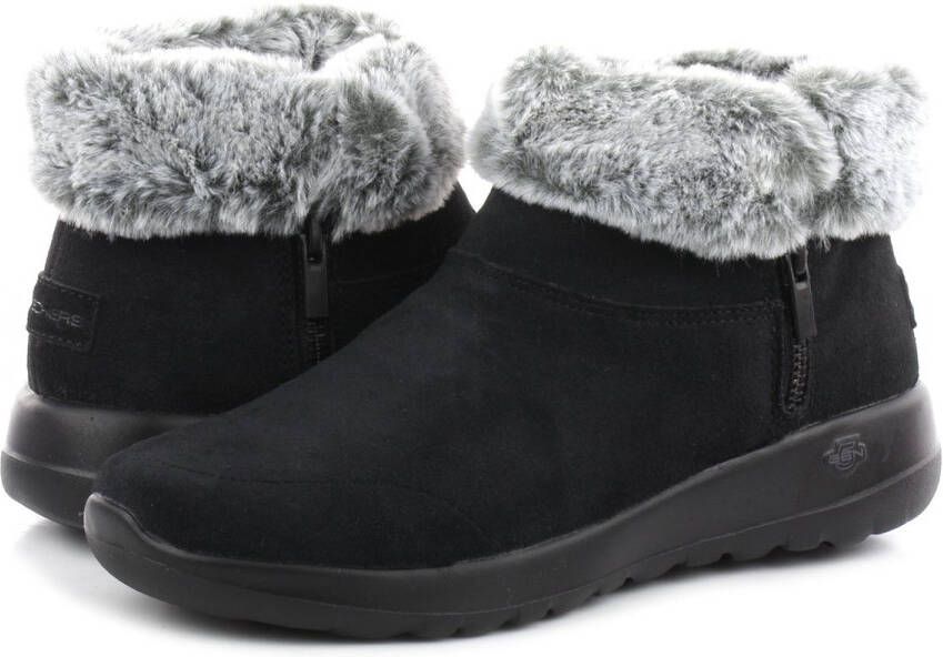 Skechers On The Go Joy Savvy 144003 BKGY Vrouwen Zwart Laarzen Sneeuw laarzen