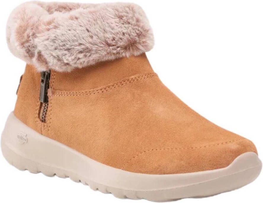 Skechers Dames Suède Winterlaarzen Go Joy Brons