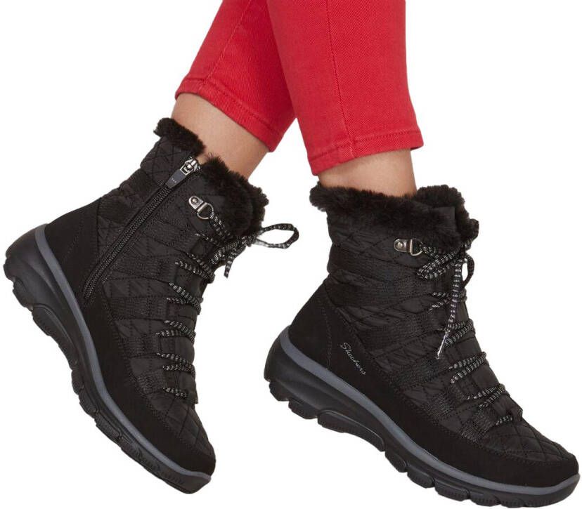 Skechers Dames Trekking Enkellaars Easy Going Zwart 36.5 EU met Relaxed Fit en Air-Cooled Memory Foam voor Comfort en Duurzaamheid