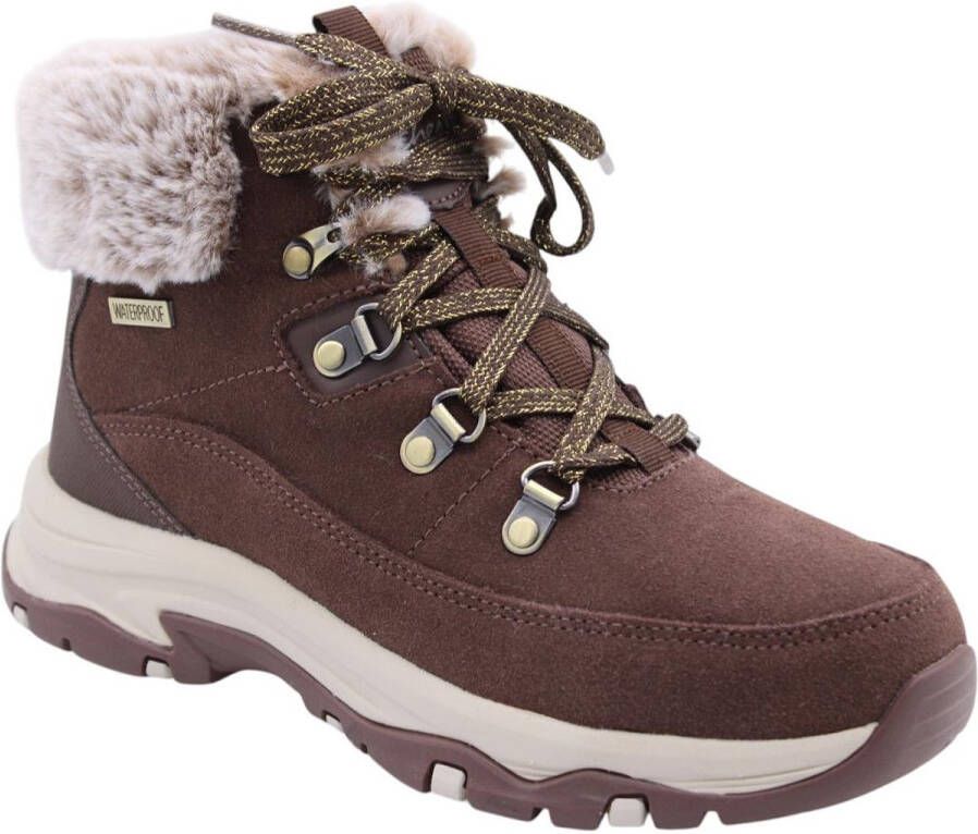 Skechers Dames Wandelschoen Trego-snow Worries Bruin