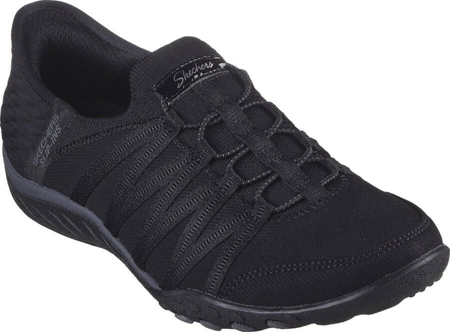 Skechers damesslip-ins BREATHE-EASY ROLL-WITH-ME sneaker 100593 BBK zwart