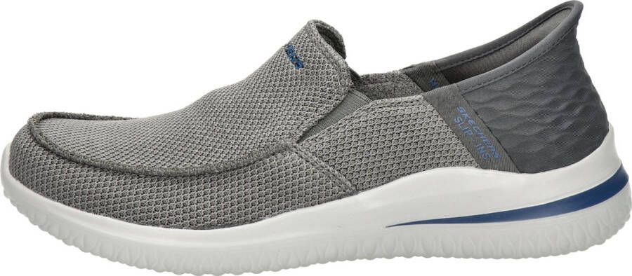 Skechers Grijze Instap Sneakers Delson 3.0 Gray Heren