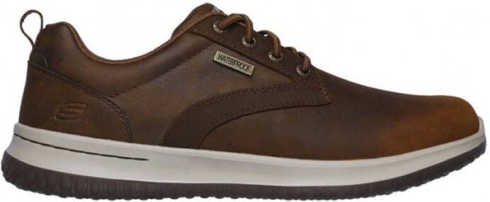 Skechers Delson Antigo bruin lederen sportschoenen