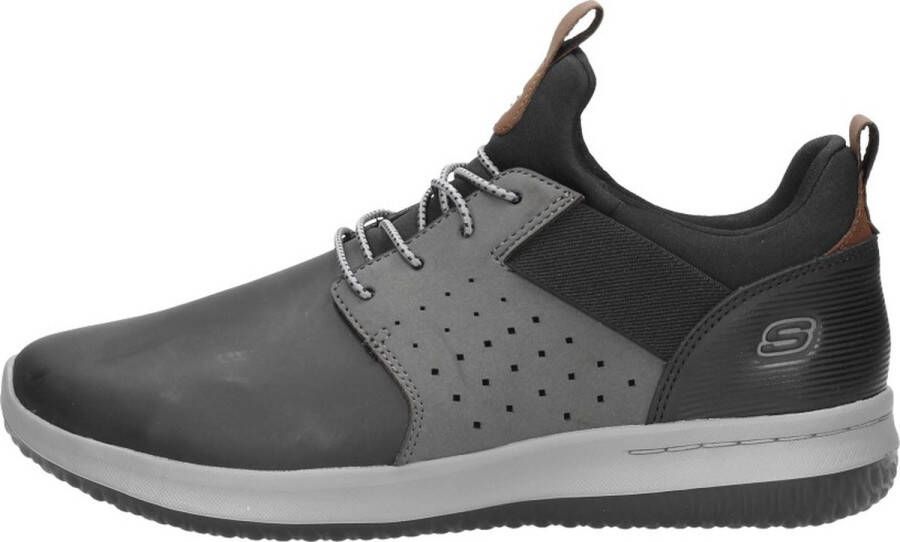 Skechers Delson Camben leren heren sneakers