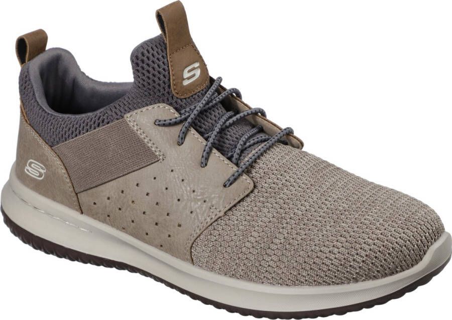 Skechers Delson Camben Heren Sneakers Taupe