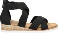Skechers Sandalen DESERT KISS- zomerschoen sandaal keilhak met hielrits - Zwart