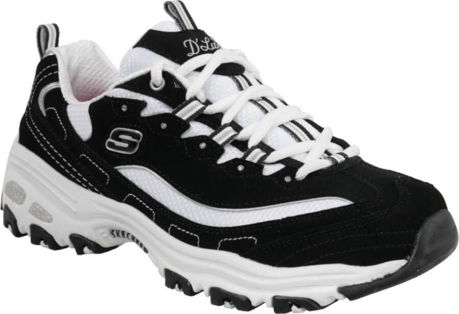 Skechers D'Lites Biggest Fan 11930-BKW Vrouwen Zwart Sneakers EU