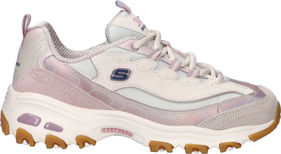 Skechers D'Lites dames sneaker Wit roze