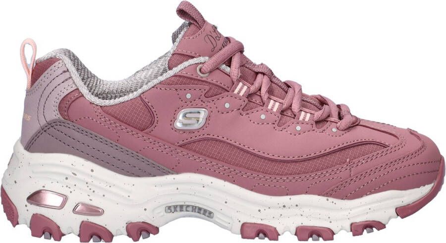 Skechers D'Lites dames sneaker Wit roze