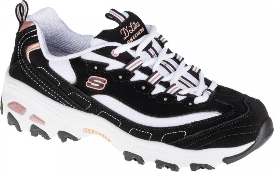 Skechers D'Lites Devoted Fan 13154-BKRG Vrouwen Zwart Sneakers Sportschoenen - Foto 2