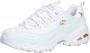 Skechers D'Lites Fresh Start 11931-WTRG Vrouwen Wit Sneakers - Thumbnail 1