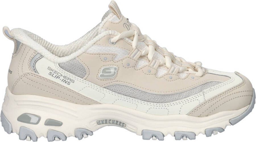 Skechers D'Lites-Smooth Nostalgia Dames Sneakers Creme