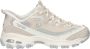 Skechers D'Lites-Smooth Nostalgia Dames Sneakers Creme - Thumbnail 1